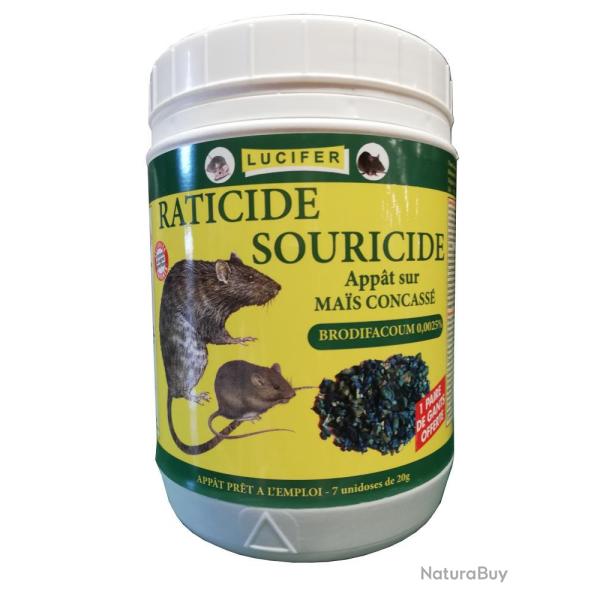 RATICIDE SOURICIDE MAIS 7X20G - LUCIFER