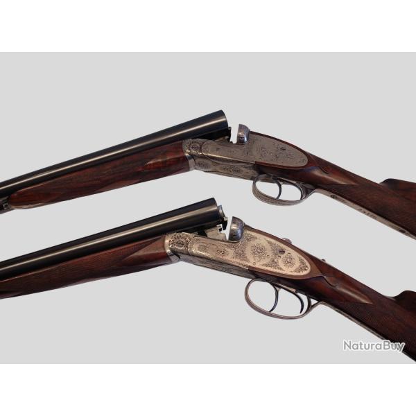 Paire de juxtapos� � platine JANSON cal 12/70