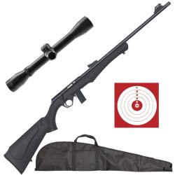 Carabine Rossi 8122 cal.22LR + lunette 4x32 + cibles + fourreau