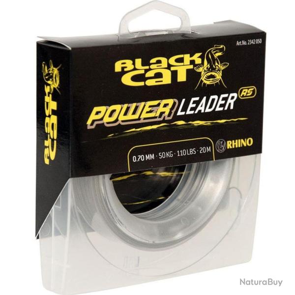 Bas de ligne BLACK CAT power leader 1.00mm 20m 176lb 80kg