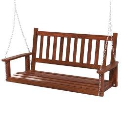 Balan&ccedil;oire ext&eacute;rieure en bois de peuplier pour 2 personnes 136 x 67 x 63 cm confortable et robuste