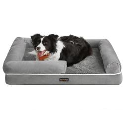 Panier pour chien orthop&eacute;dique canap&eacute; lit pour animaux rembourrage moelleux bords rehauss&eacute; housse a
