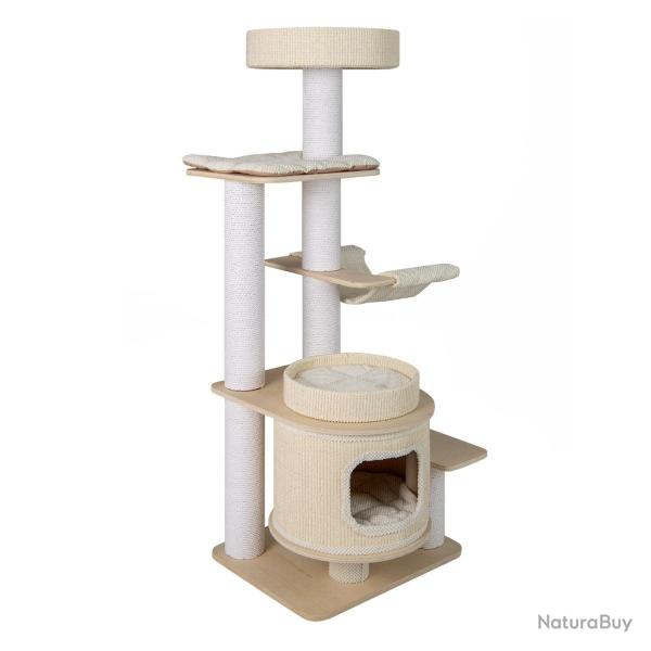 Arbre � chat moderne � plusieurs niveaux 151 x 59 x 48 cm avec coussin doux et poteaux � griffer en