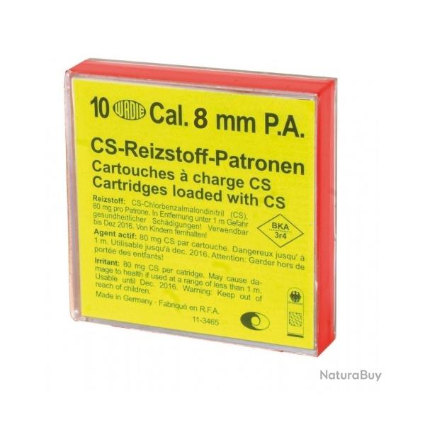 Cartouches WADIE cal.8mm pak � gaz par 10