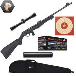 Carabine Rossi 8122 cal.22LR + lunette 4x32 + mun + cibles + fourreau + mds