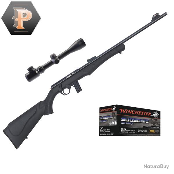 Carabine Rossi 8122 cal.22LR + lunette 3-9x40 + mun