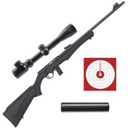 Carabine Rossi 8122 cal.22LR + lunette 3-9x40 + cibles + mds