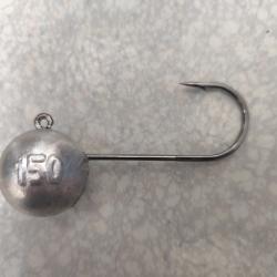Lot de 6 t&ecirc;tes plomb&eacute;es 150g 8/0
