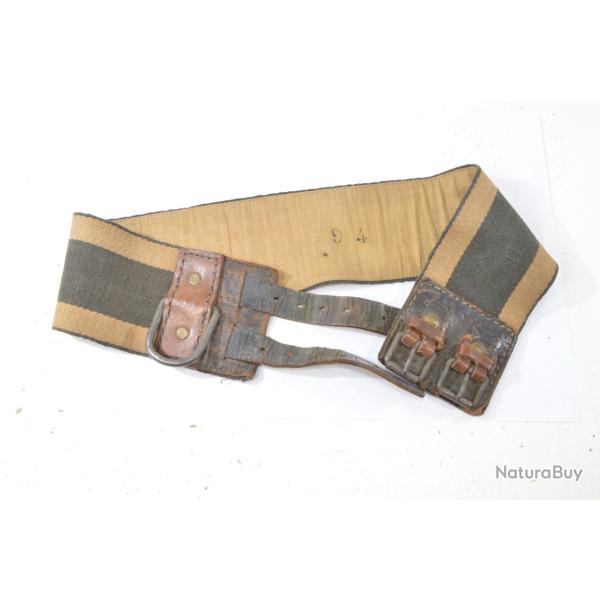 Ceinturon de sapeur pompier ancien. 94cm. D�coration vintage uniforme steampunk