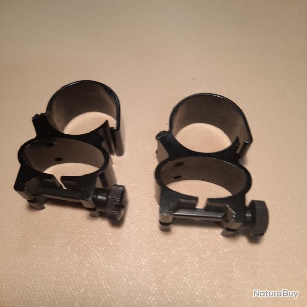 PAIRE DE COLLIERS WEAVER USA SEE THRU  EN 1 POUCE POUR RAIL DE 21 MM