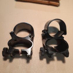 PAIRE DE COLLIERS WEAVER USA SEE THRU  D&Eacute;CAL&Eacute; EN 1 POUCE POUR RAIL DE 21 MM