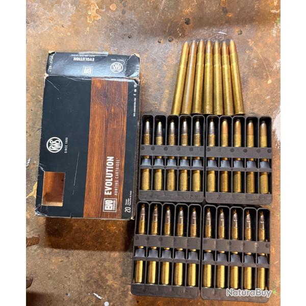 Balles cal. 9,3x74R - lot de 27 cartouches