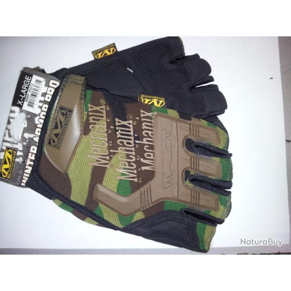 New Style Half Finger Yellow Black Gloves XL