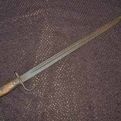 ba&iuml;onnette Enfield 1er type &agrave; quillon anglaise guerre 14-18 Argonne marne tommy poilu