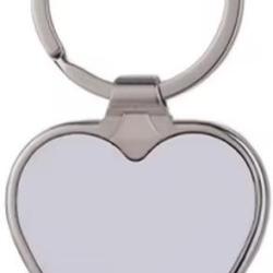 Porte cl&eacute;s m&eacute;talique coeur &agrave; personnaliser par sublimation