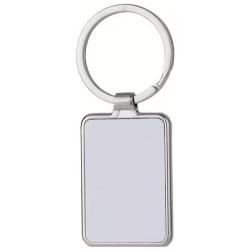 Porte cl&eacute;s m&eacute;talique rectangulaire &agrave; personnaliser par sublimation