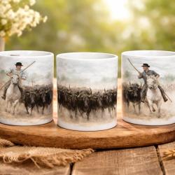 Mug Camargue 325 ml - Gardians et Taureaux en sublimation