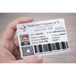 Licence de tir couleur sur carte en aluminium (Recto)