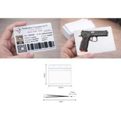 FFT! - RIGIDE - Licence de tir couleur sur carte en aluminium (Recto / Verso) + Porte badge tour de 