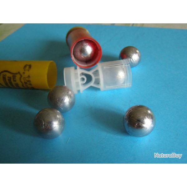 BILLES POUR RECHARGEMENT CARTOUCHES CAL 12 (Lot de 50)