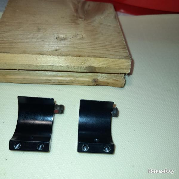 2 BAS DE COLLIERS BASCULANTS WEAVER USA  EN 1 POUCE POUR RAIL DE 21 MM