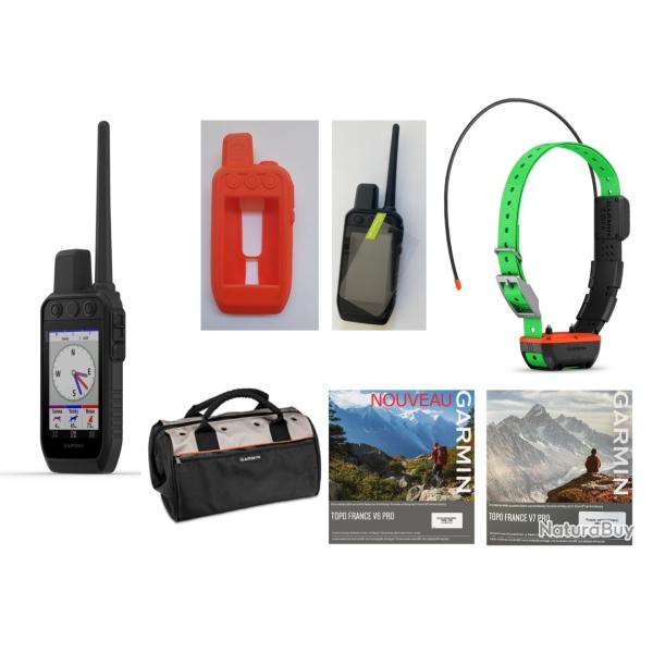Garmin pack Alpha 200 Plus TT25 + coque + verre tremp� + sac + carte topographique (1/4 de France) G