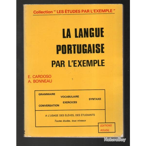 la langue portugaise par l'exemple de e.cardoso