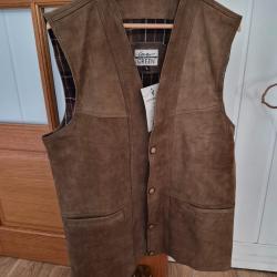 GILET CUIR LABRADOR BRONZ " LOVERGREEN "