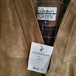 GILET CUIR LABRADOR BRONZ " LOVERGREEN "