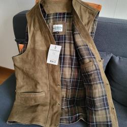 GILET CUIR LABRADOR BRONZ " LOVERGREEN "