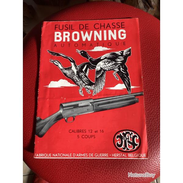 Catalogue collector sur les fusils automatiques BROWNING 5 coups en calibre 12 et 16