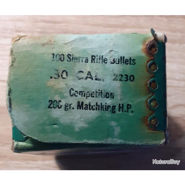 LOT DE 279 BALLES CAL 30 (308) SIERRA / HORNADY / SPEER