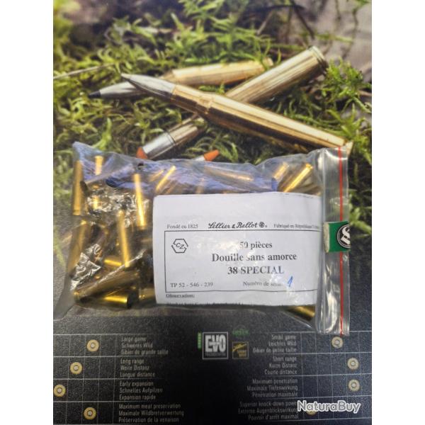 50 douille sans amorce cal.38 sp�cial