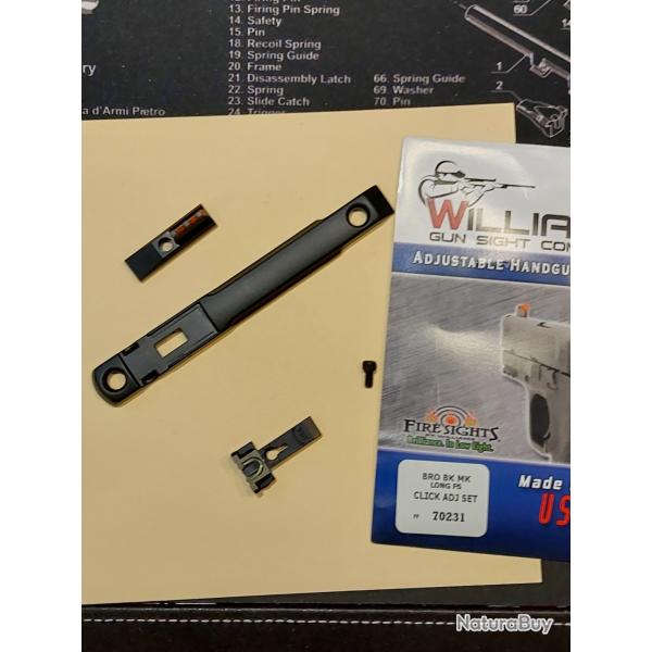 Kit vis�e fibre optique Williams pour Browning Buckmark