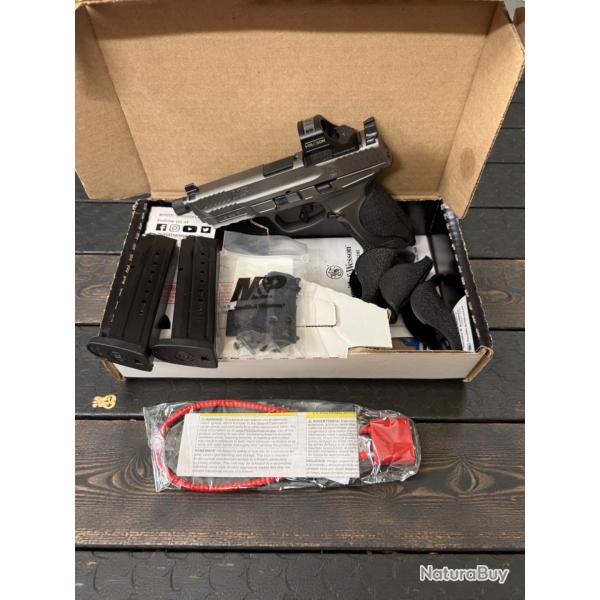 Pistolet SMITH & WESSON MP9 M2.0 M�tal 4.625" Filet� OR cal.9x19 + holosun 407c