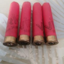 4 DOUILLES PLASTIQUE VIRI DE CALIBRE 14mm PERCUT&Eacute;E