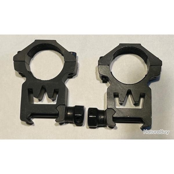 COLLIERS DE LUNETTE DE TIR TUBE 25 mm