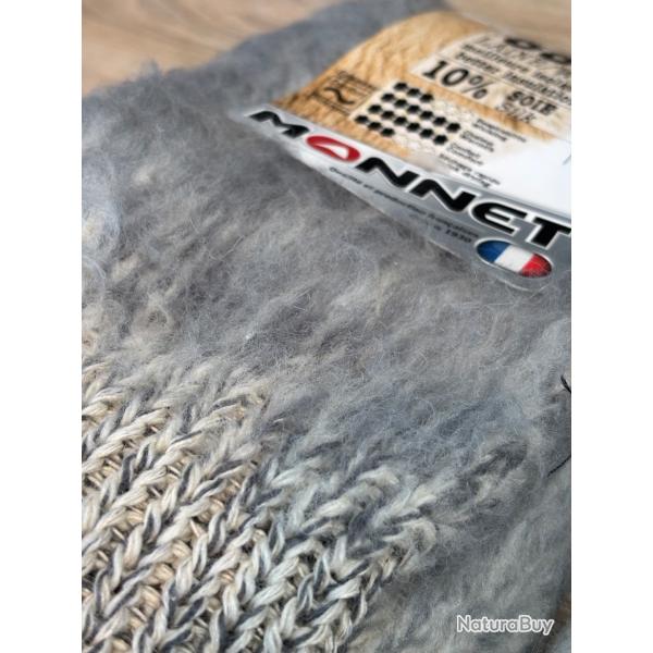 Lot de 2 paires de chaussettes d'hiver en laine Monnet 35/38, destockage chasse ench�re