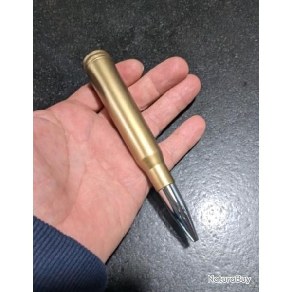 STYLO CARTOUCHE 14CM DE LONG ET 2 CM DE DIAMETRE AVEC BILLE RETRACTABLE