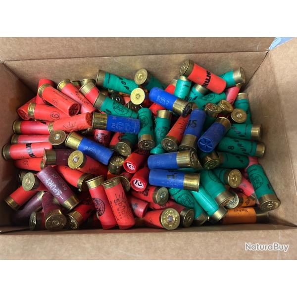 lot de 7 kgs de vieilles cartouches calibre 12