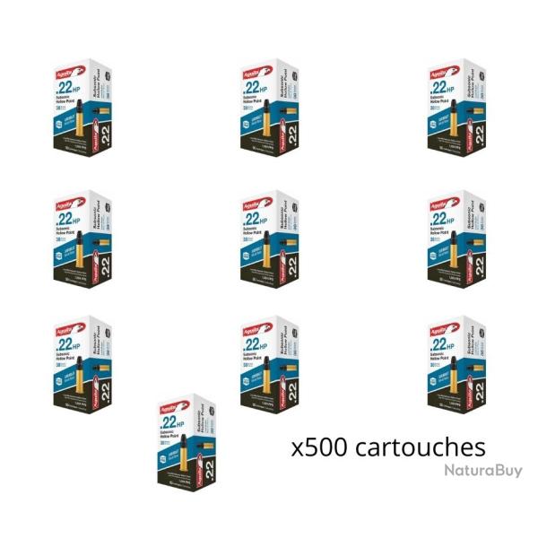 Munitions AGUILA cal.22lr subsonic creuse plomb 38gr par 500