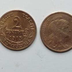 FRANCE = 1 PIECE DE  MONNAIE  DE 2 CENTIMES  DE 1913