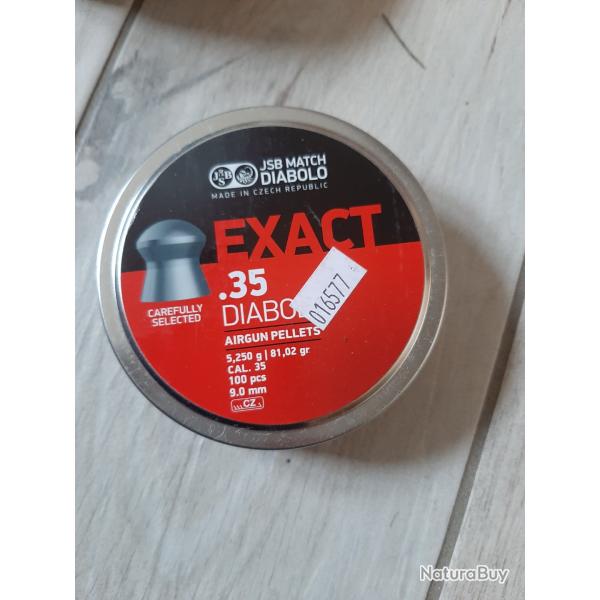 Plombs 9mm JSB EXACT 5.030g 81.02gr LONG 10.8mm