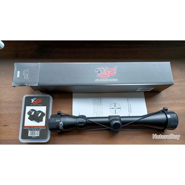 LUNETTE DE TIR Air Force Optics 3-9x40 R�ticule Duplex- avec ses colliers 11mm
