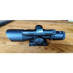 Lunette compact 2.5 x10x40 avec r&eacute;ticule lumineux et laser