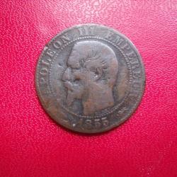 FRANCE = 1 PIECE DE  MONNAIE  DE 5 CENTIMES  DE 1855 D
