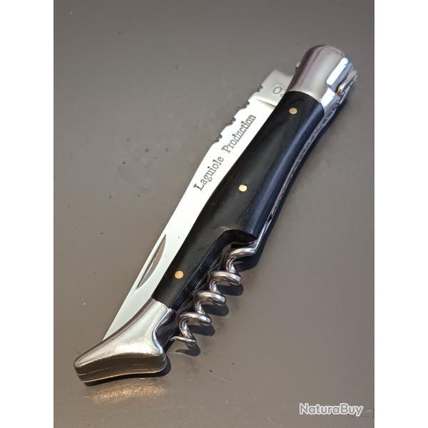 COUTEAU LAGUIOLE PRODUCTION, manche bois, guilloch�.