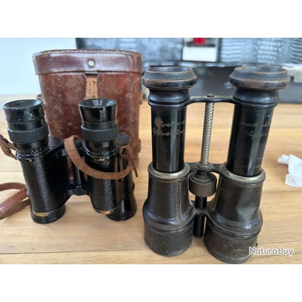 lot deux paires de jumelles et un etui
