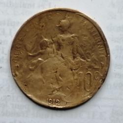 FRANCE = 1 PIECE DE  MONNAIE  DE 10 CENTIMES  DE 1912