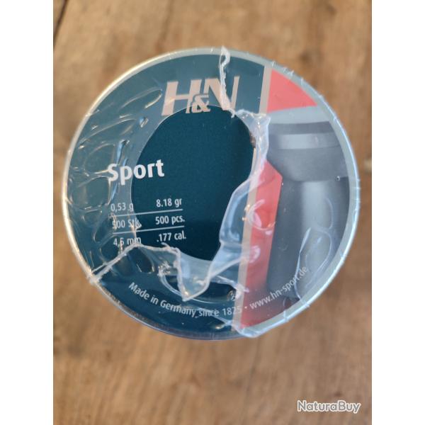 Plombs H&N Sport diabolo cal.4.5mm Boite de 500*6